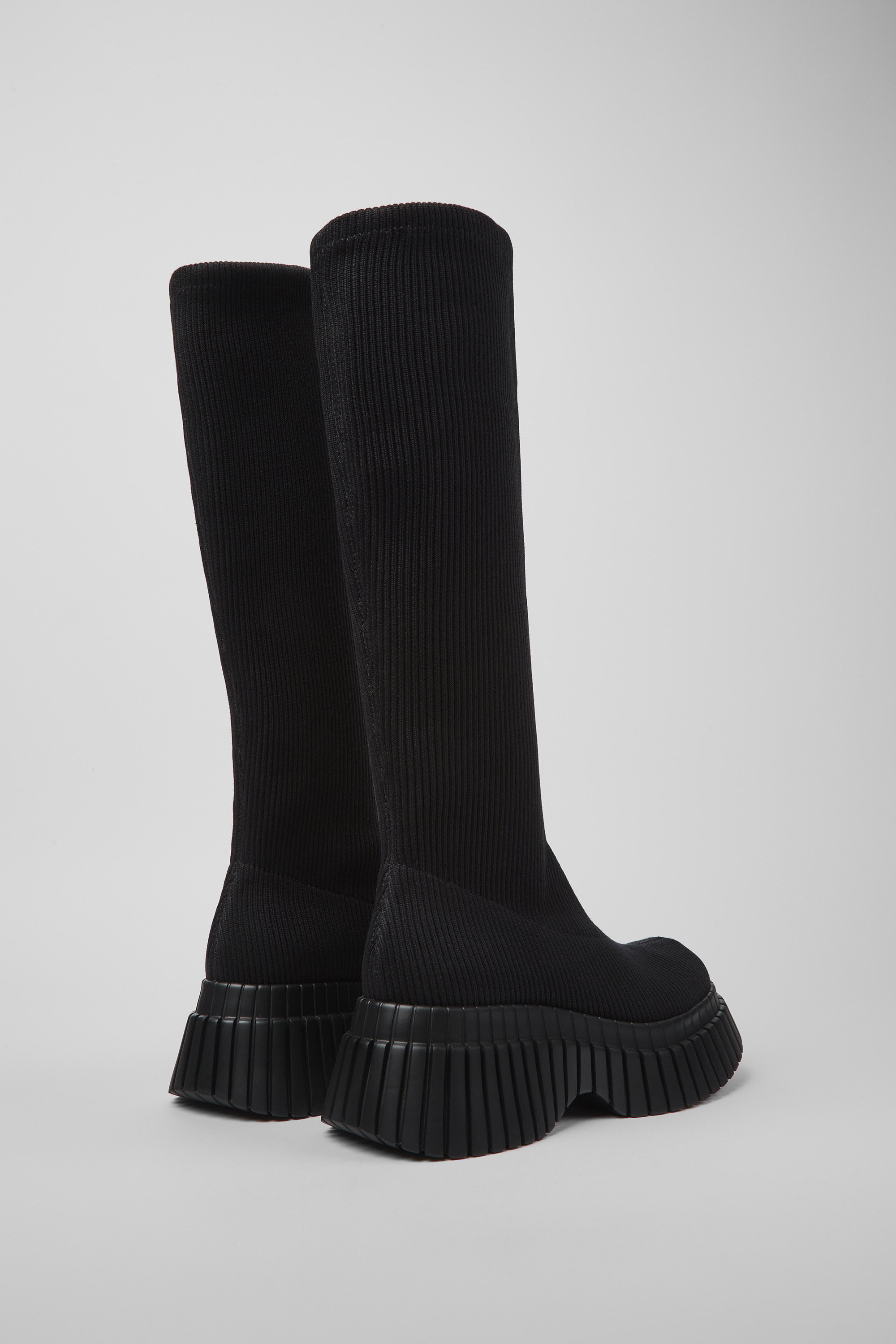 BCN TENCEL - Black textile boots for women
