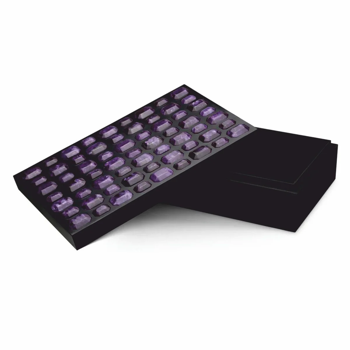 Casa Padrino Caja de Joya de Lujo Negro / P¨²rpura 37,5 cm - Caja de Almacenamiento