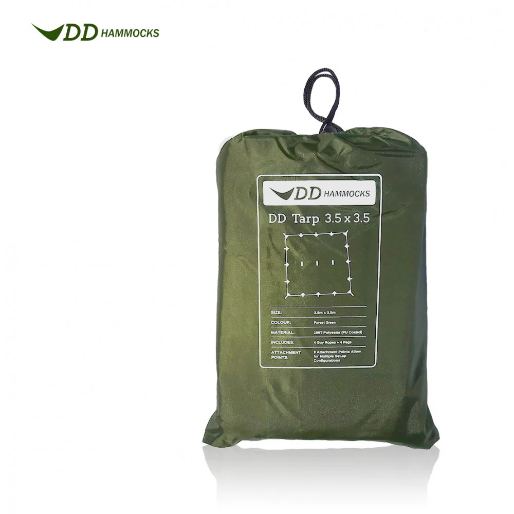 DD Hammocks Tarp 3,5x3,5 - Verde bosque - Toldo Bushcraft