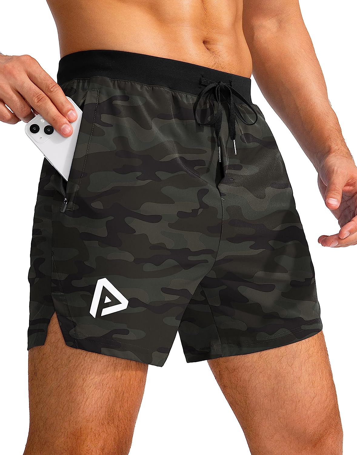 Men's Workout Running Shorts 5 Inch Lightweight Quick Dry Soccer Gym Athletic Shorts for Men with 3 Pockets