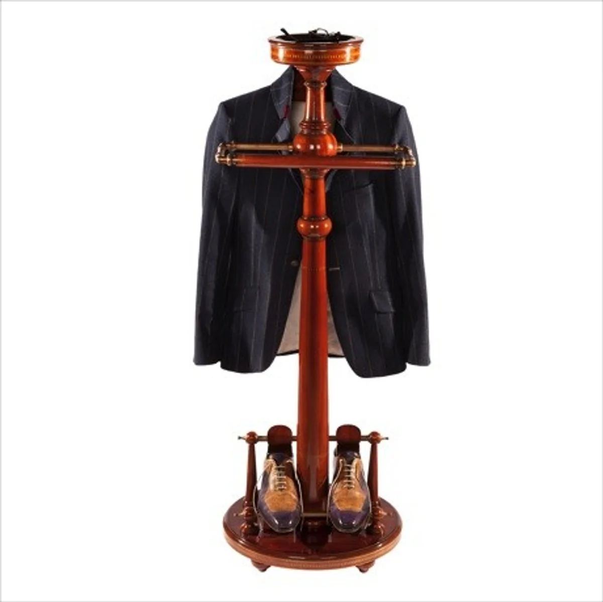 Casa Padrino Designer luxury wardrobes stand New York bankers Style - Mahogany Dressboy - clothes rack suit stands - Empire Baroque Art Deco Art Nouveau