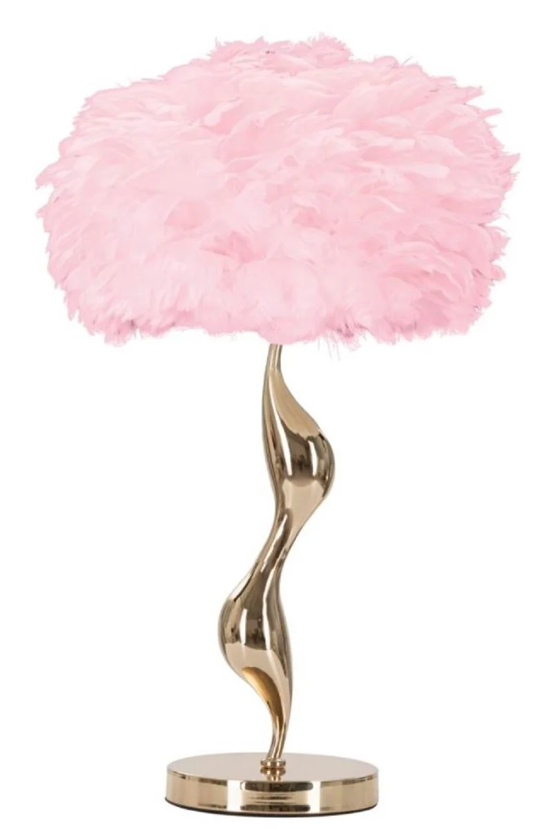 Casa Padrino l¨¢mpara de mesa de lujo oro / rosa ? 40 x A. 63 cm