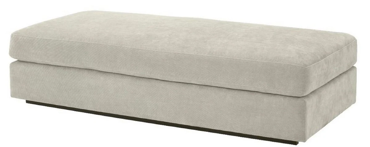 Casa Padrino taburete para los pies de sal¨®n de lujo arena / negro 178 x 83 x H. 40 cm - Calidad de Lujo