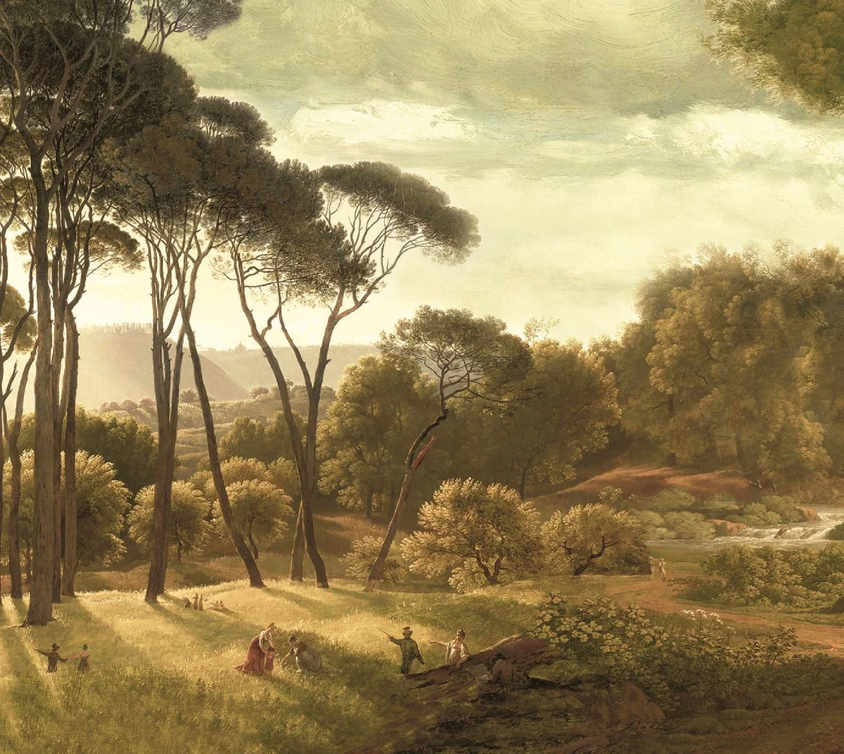 Casa Padrino conjunto de cortinas de lujo paisaje multicolor 250 x A. 290 cm - Cortinas de lino y terciopelo estampadas - Cortinas de ojales - Cortinas correderas - Calidad de Lujo