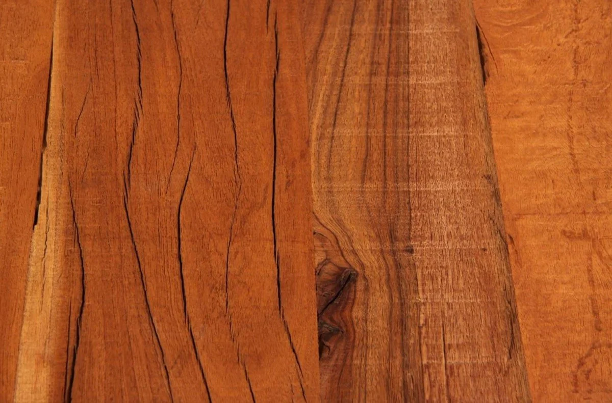 Casa Padrino mesa de centro estilo rural natural / negro 120 x 60 x H. 46 cm - Muebles de Sal¨®n