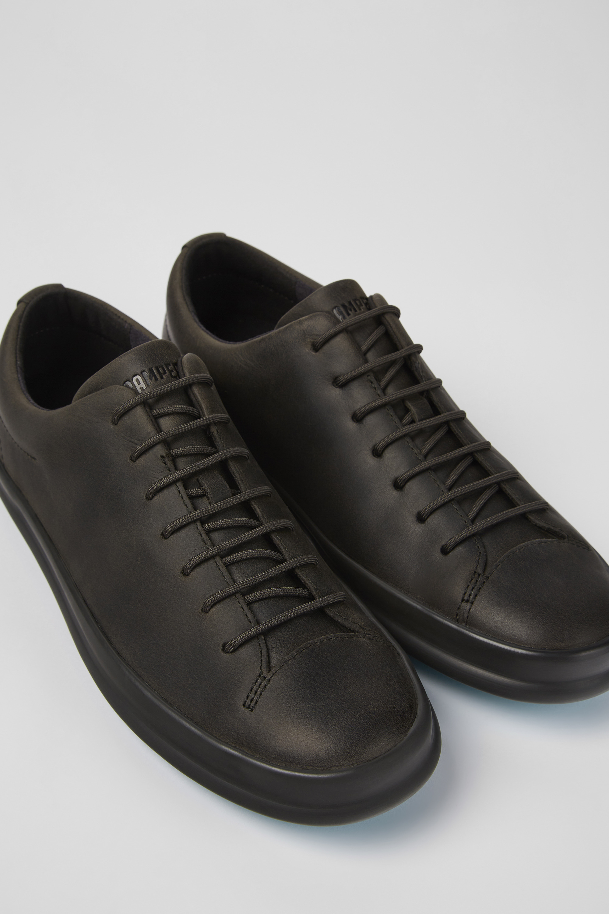 Chasis - Gray leather shoes for men