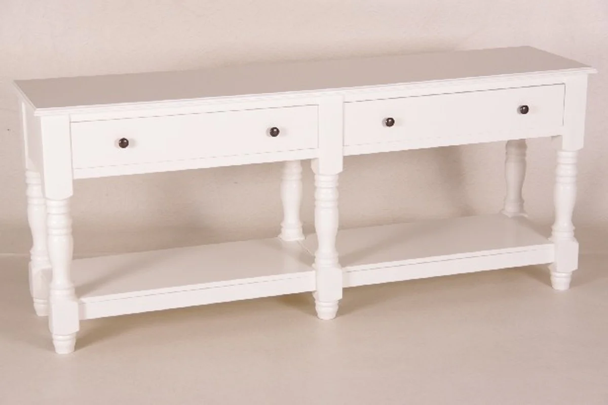 Casa Padrino country-style console table with 4 drawers white 180 cm ModS4- Shabby Chic Furniture wall bracket