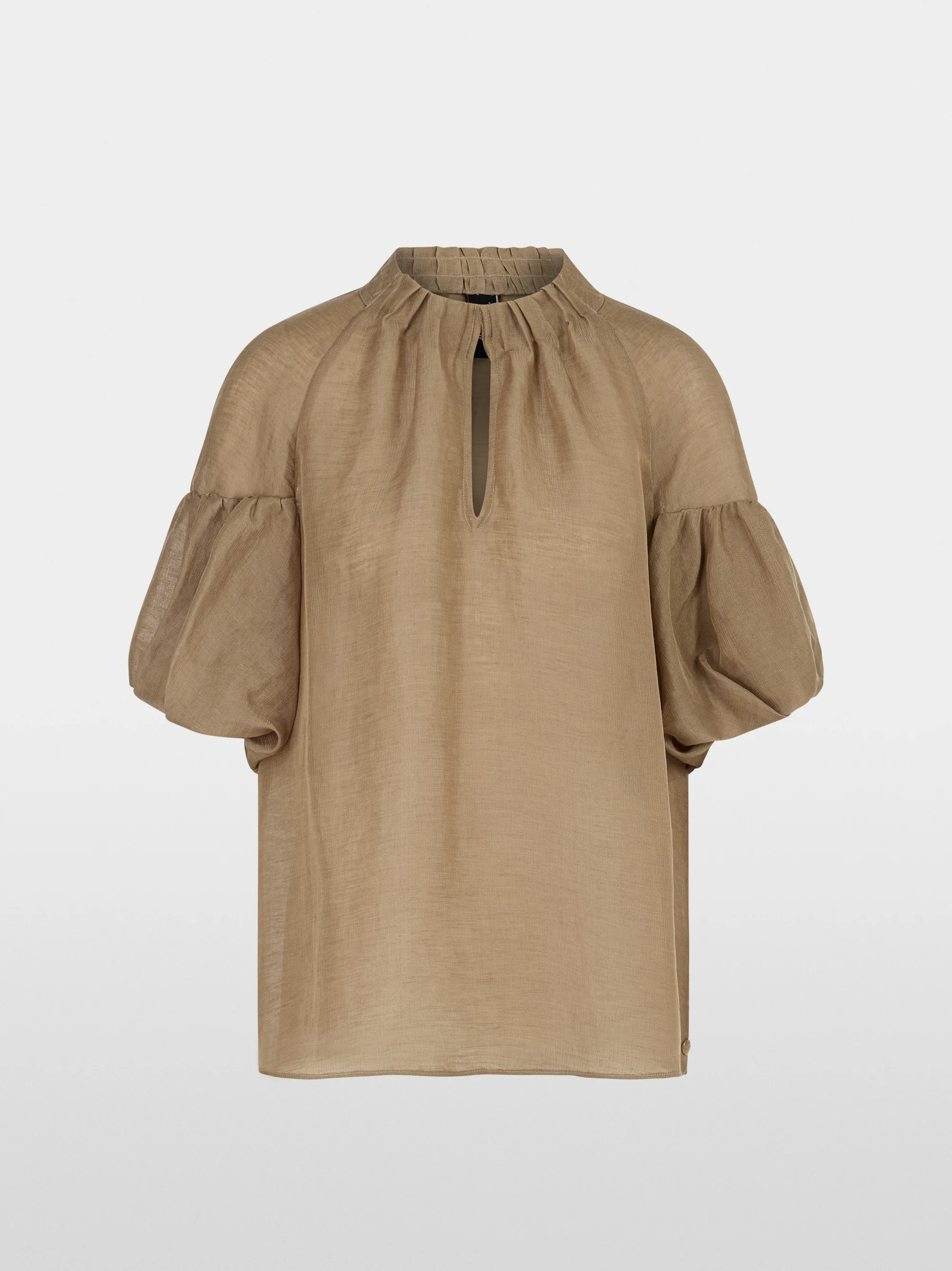 Marc-Cain Plain blouse with balloon sleeves