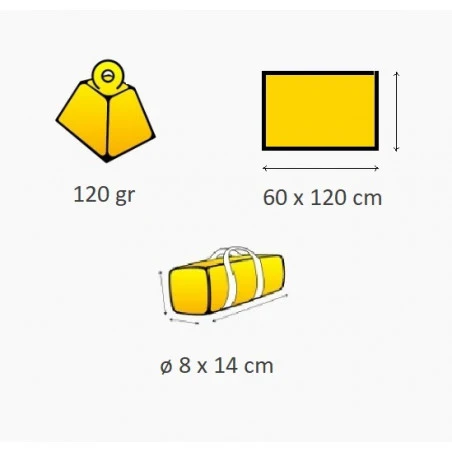 Toalla microfibra OZtrail CAMP TOWEL 60 X 120 CM - azul