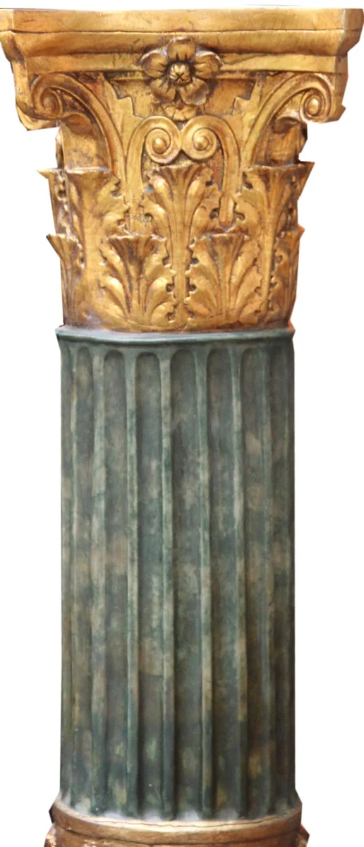Columna barroca Casa Padrino oro / verde 82,5 x 28 cm - columna de estilo antiguo