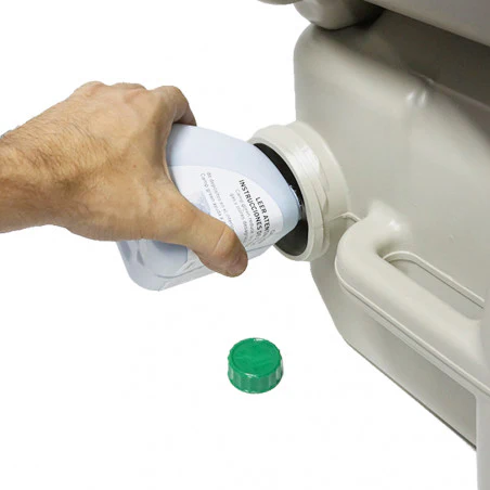 Pack de 4 sets de líquidos para wc inodoro químico CAMP GREEN 500 ml + CAMP RINSE 500 ml