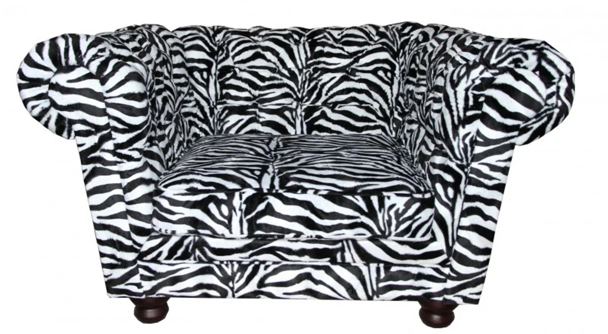 Casa Padrino Limited Edition Designer Chesterfield armchair Zebraclub Furniture