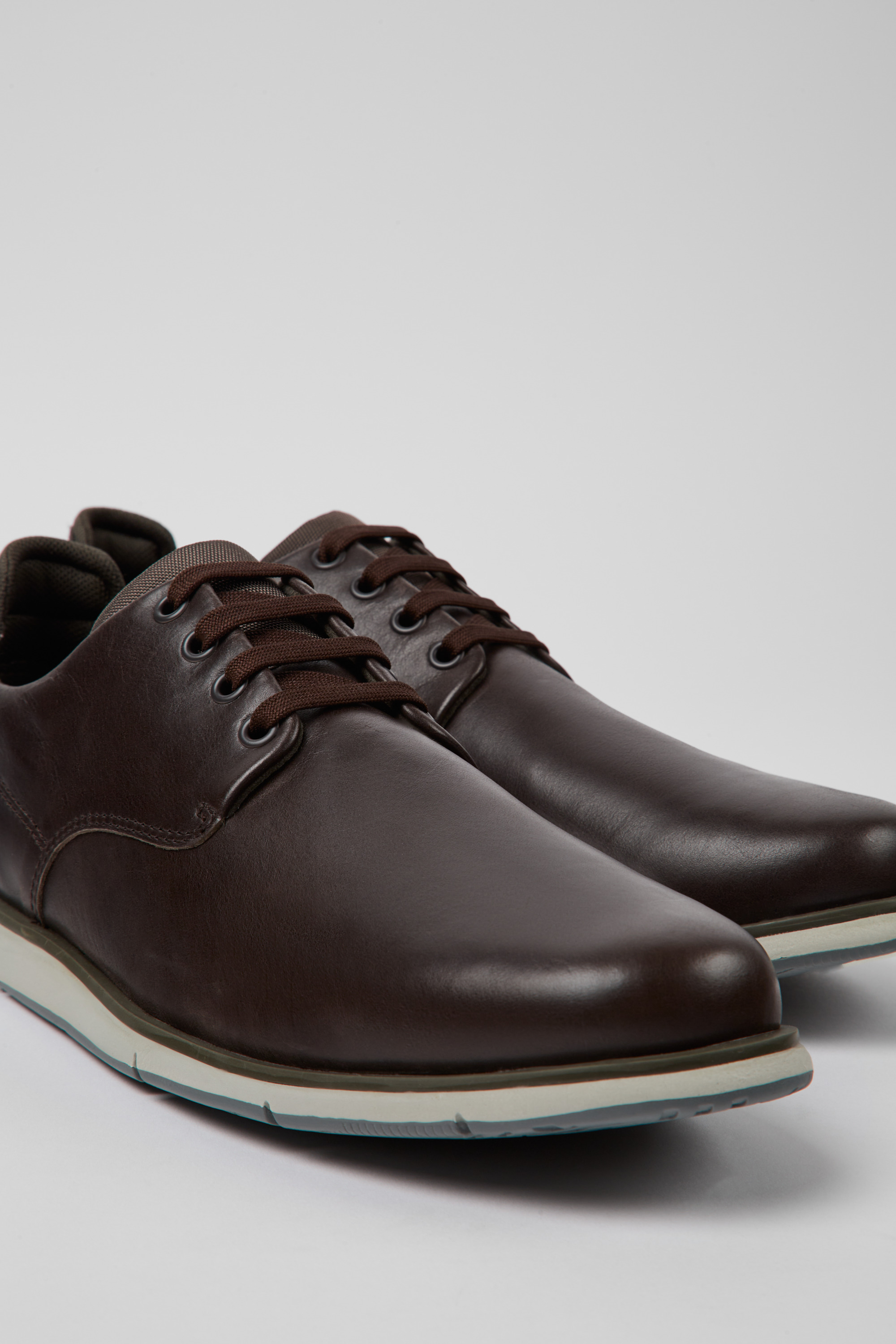 Smith - Brown leather shoes for men