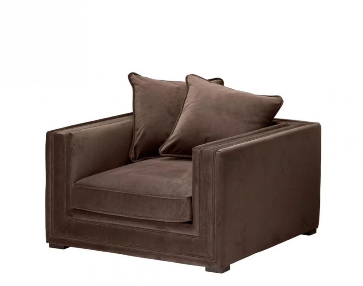 Casa Padrino luxury art deco hotel armchair brown - Limited Edition