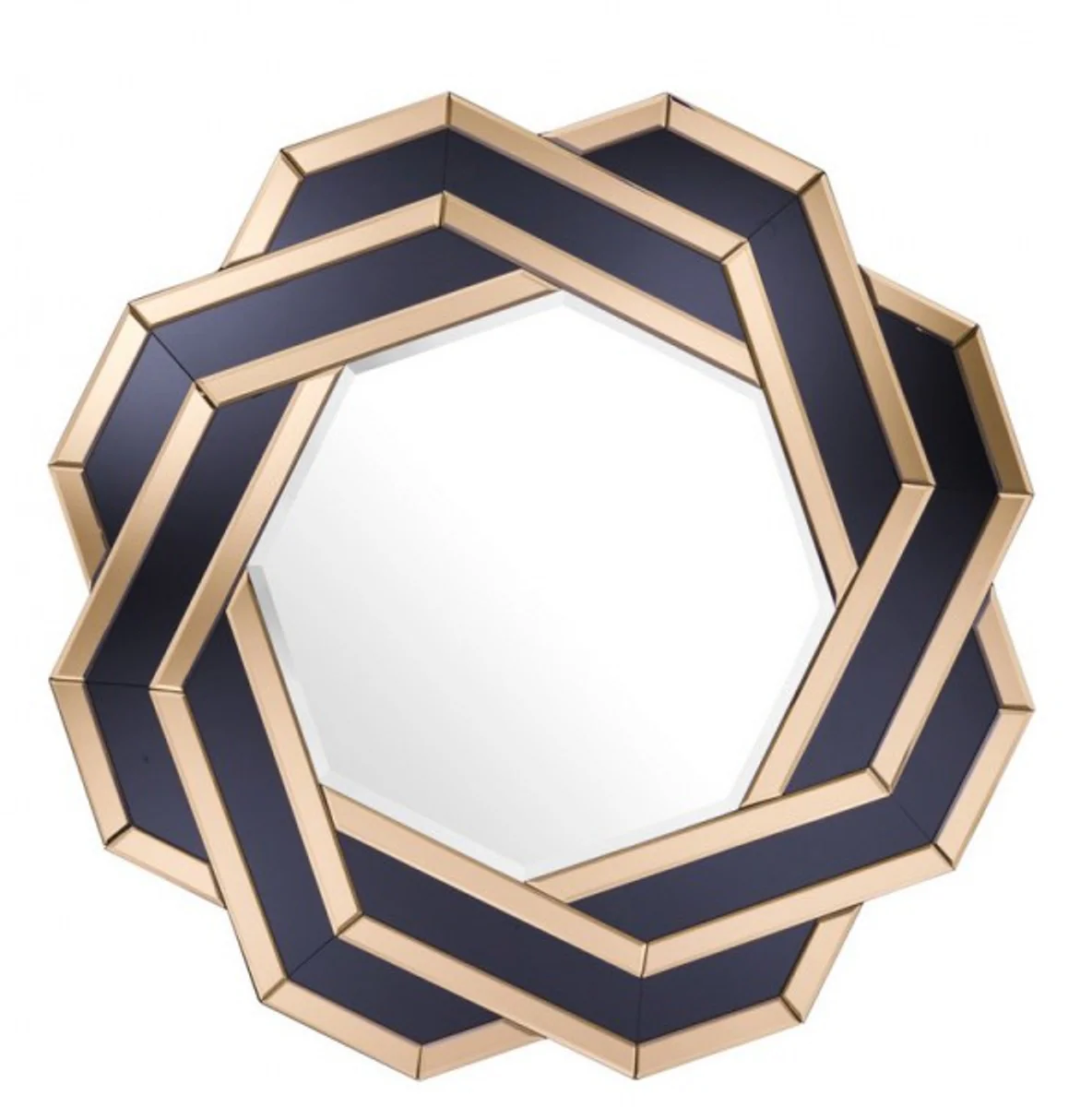 Casa Padrino Luxury Design wall mirror Amber Gold B 90 x H 90 cm - Luxury Hotel Collection