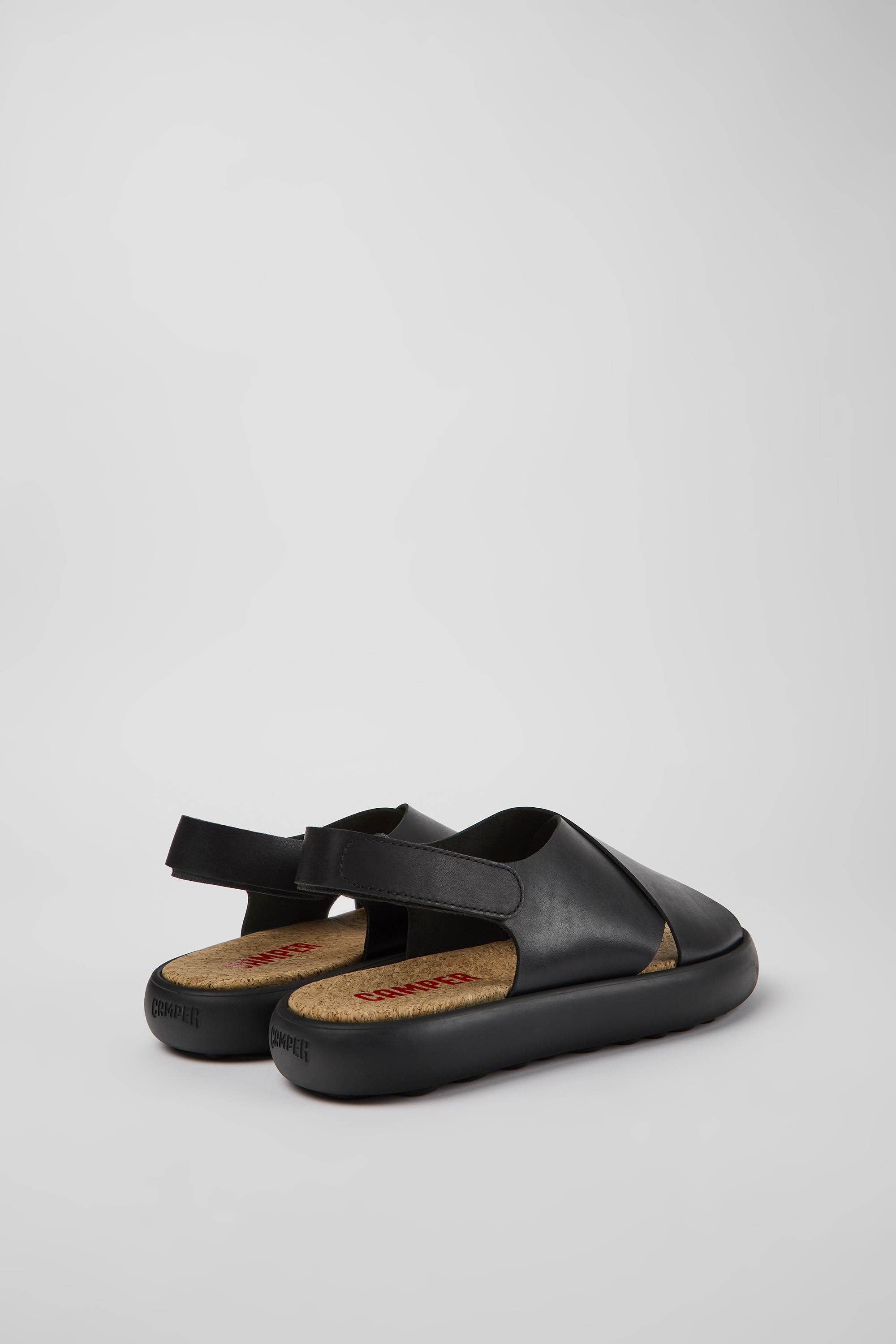 Pelotas Flota - Black leather sandals for men