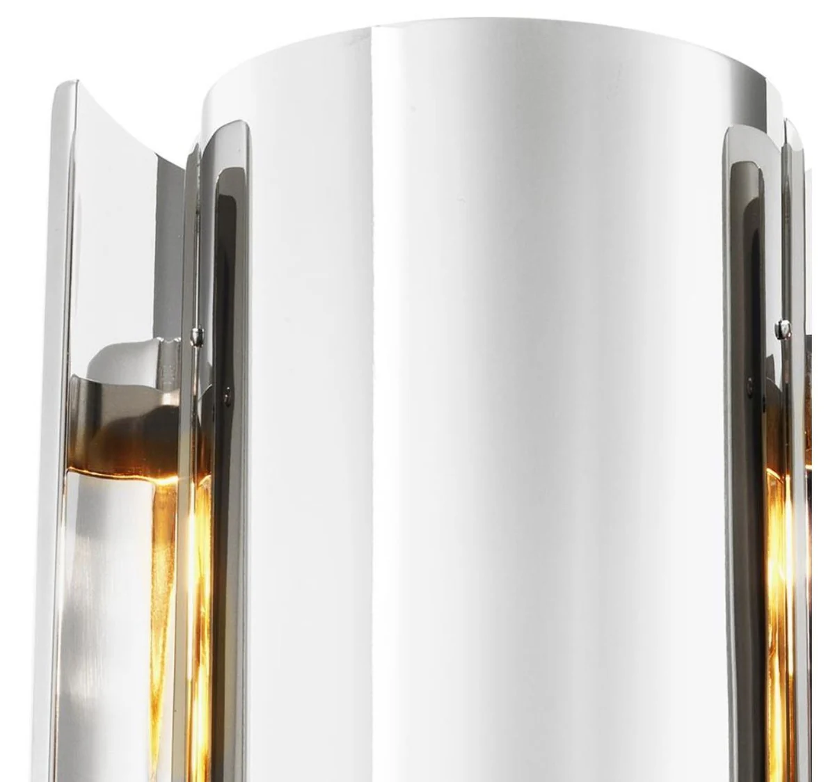 Casa Padrino lámpara de pared de metal de lujo plata 16,5 x 12 x H. 31,8 cm - Lámpara de Diseño