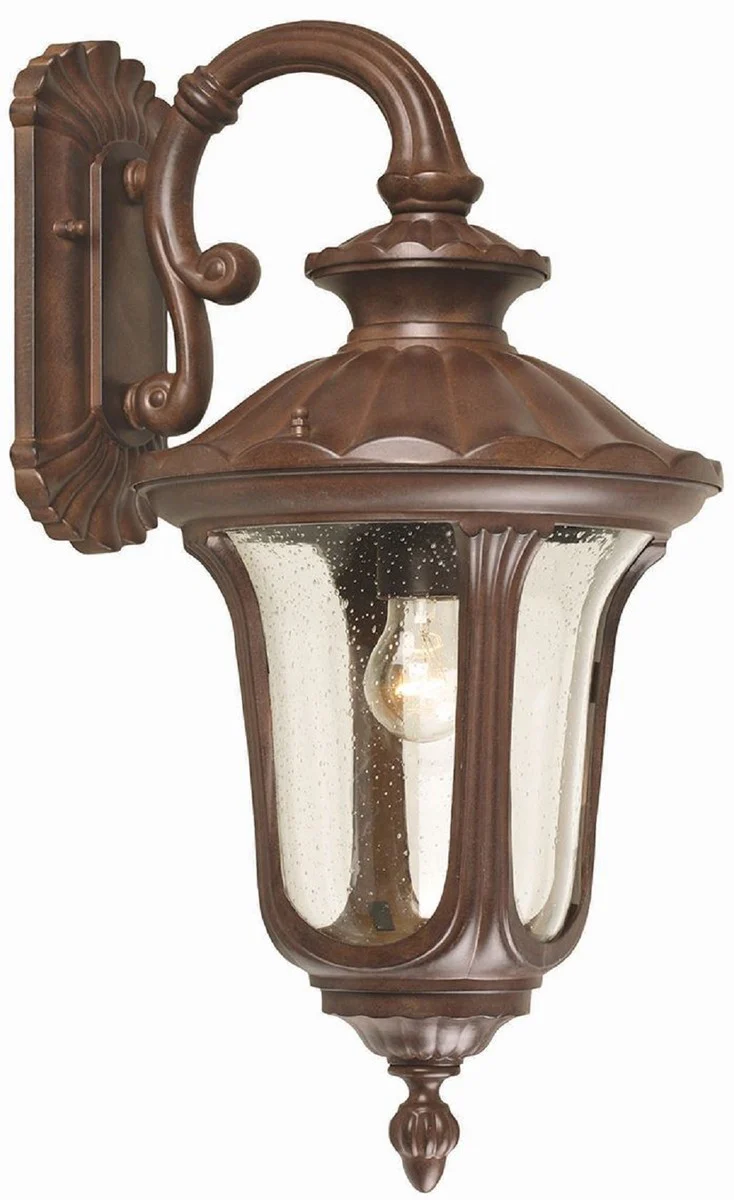 Casa Padrino lámpara de pared para exteriores barroco óxido 28 x 34 x A. 56 cm - Lámpara de exterior nostálgica terraza jardín terraza - Luces de exterior nostálgicas