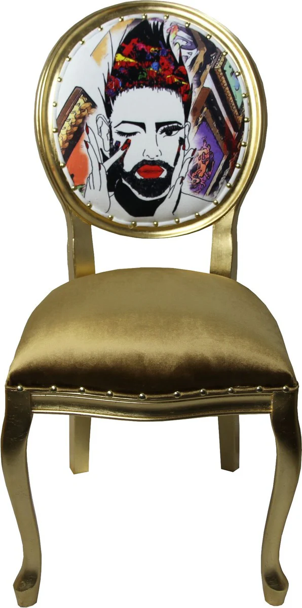 Pomp??s de Casa Padrino Luxury Baroque Dining Chair Gold - Pomp??ser Baroque Chair dise?ada por Harald Gl??ckler