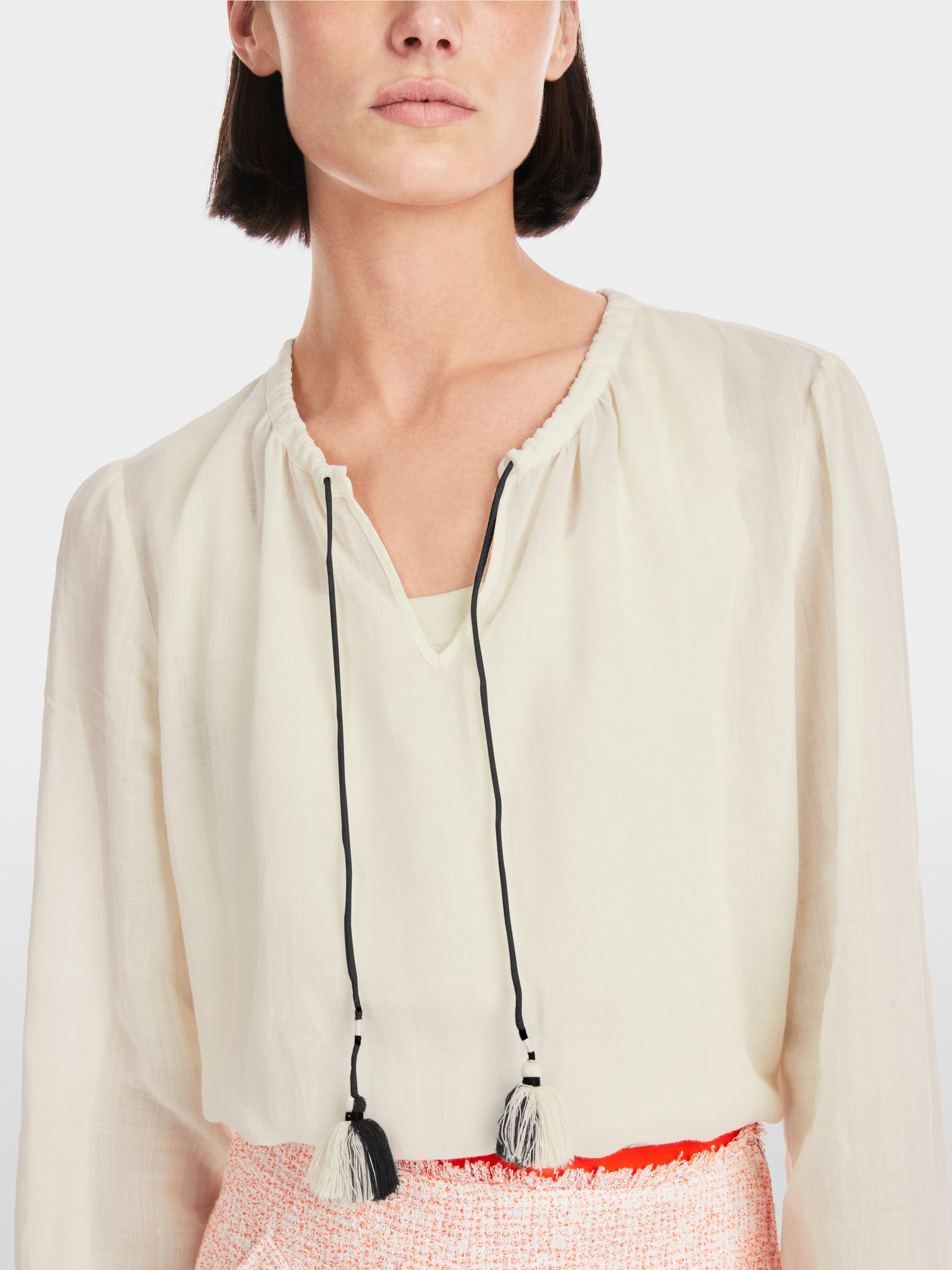 Marc-Cain Delicate blouse with tassels