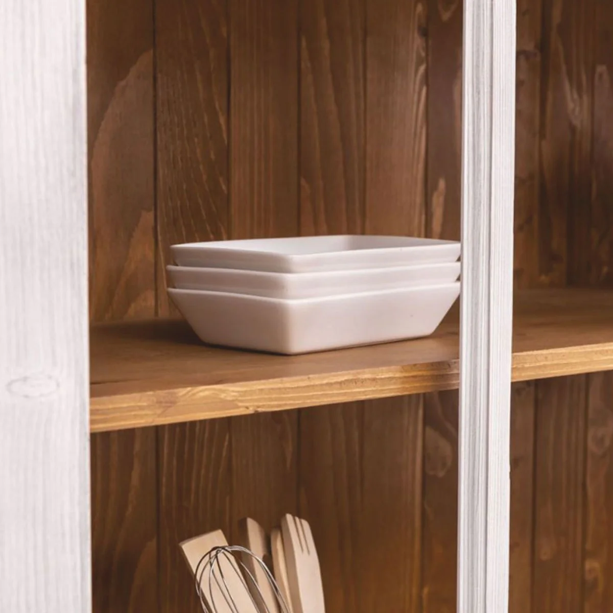 Casa Padrino armario de comedor de estilo campestre gris claro / marr¨®n 245 cm - Muebles de comedor