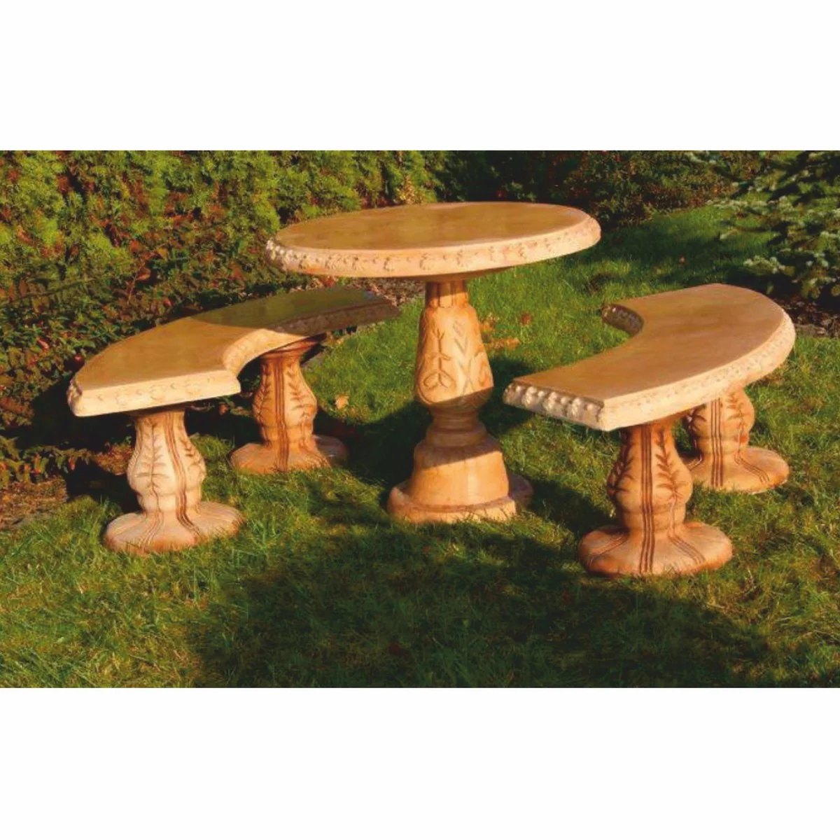 Casa Padrino mesa de jard¨ªn barroco beige ? 87 x A. 78 cm - Muebles de jard¨ªn barrocos