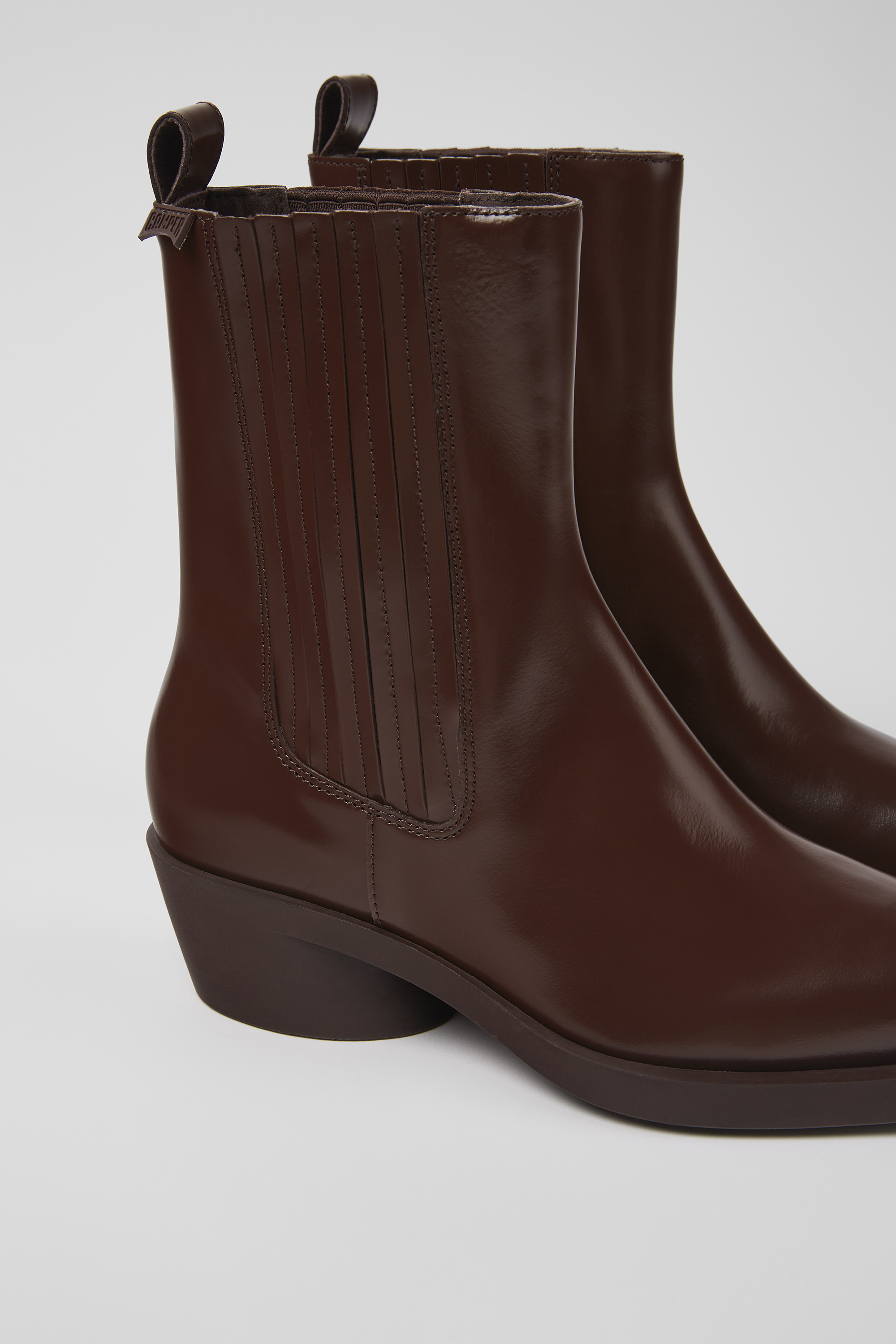 Bonnie - Burgundy leather boots for women