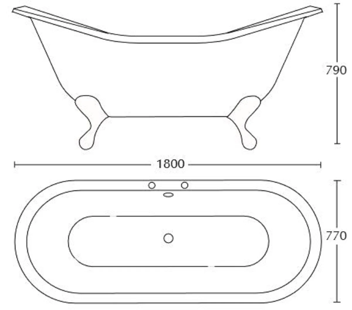 Casa Padrino Bañera Art Nouveau de Lujo Blanco / Plata 180 x 77 x H. 79 cm - Baño Acrílico Curvado Independiente con Pies de Acero Esféricos Cromados - Muebles de Baño Art Nouveau