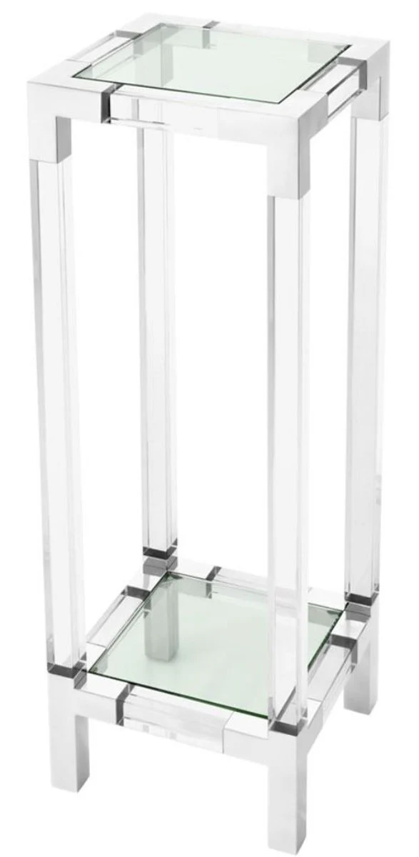 Casa Padrino mesa de lujo de plata 35 x 35 x H. 100 cm - muebles de diseño de lujo