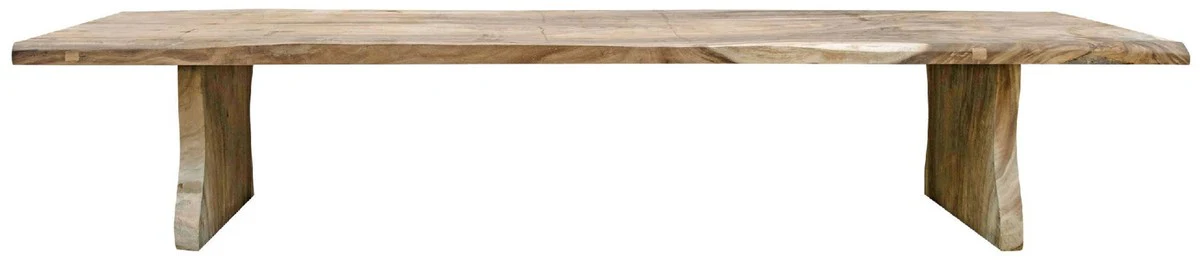 Casa Padrino mesa de comedor da estilo campestre natural 400 cm - Enorme mesa de cocina r¨²stica de madera maciza - Muebles de comedor r¨²sticos - Muebles de comedor estilo campestre de madera maciza