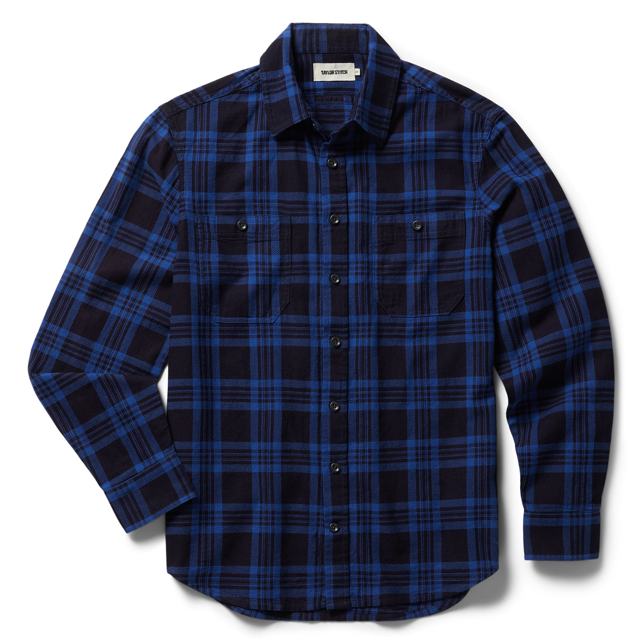 The Utility Shirt in Rinsed Indigo Plaid