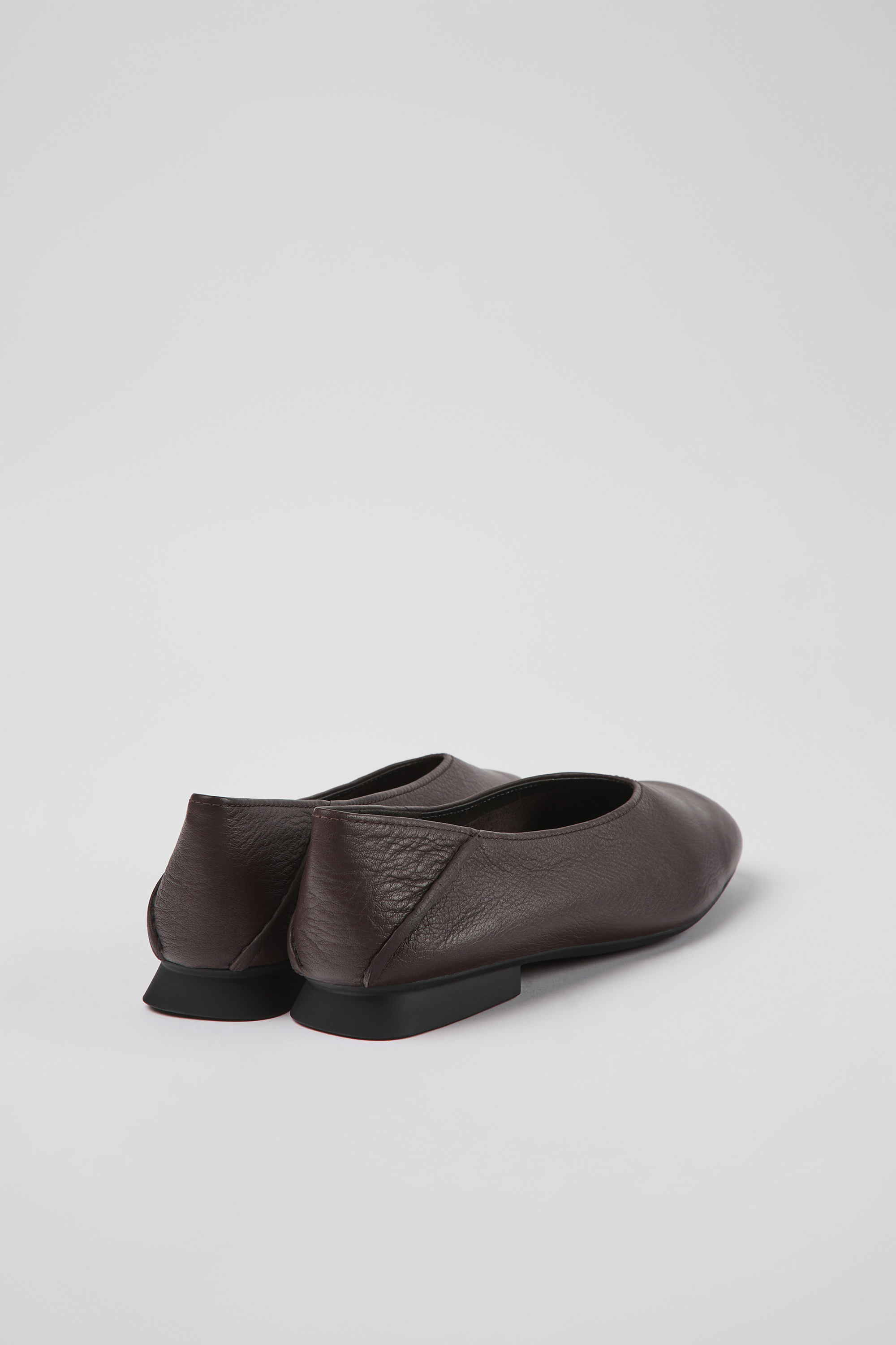 Casi Myra - Brown leather ballerinas for women