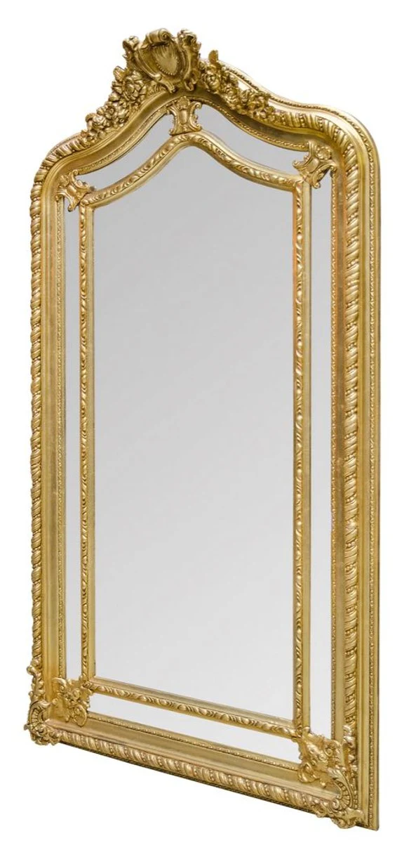 Casa Padrino espejo de pared de estilo barroco oro 108 x H. 200 cm - Noble y Suntuoso