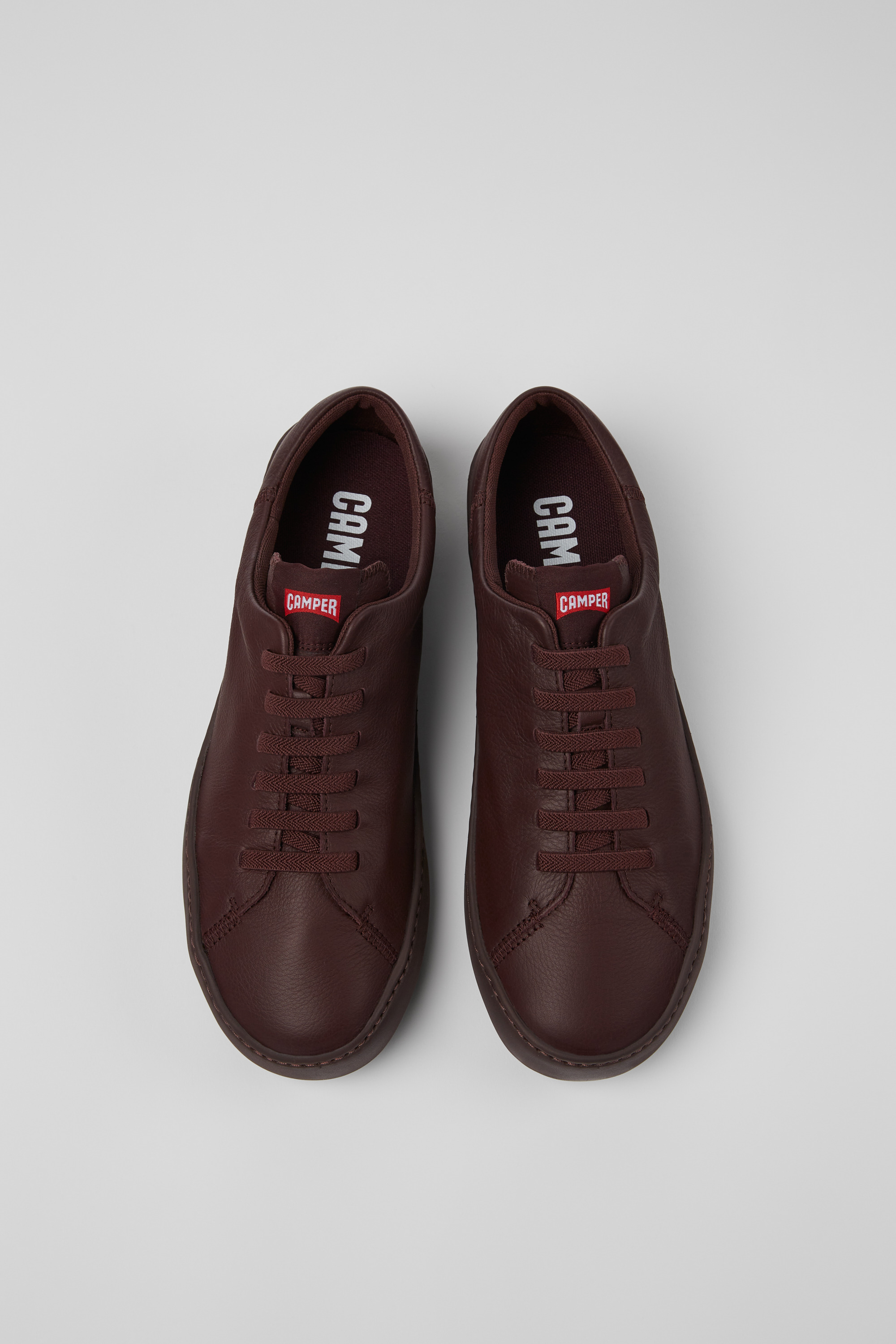 Peu Touring - Burgundy leather sneakers for men