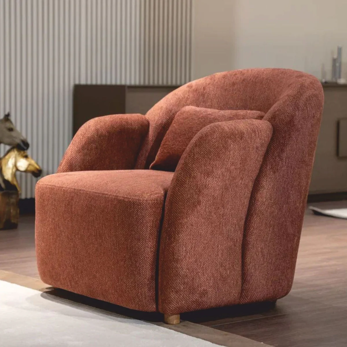 Casa Padrino sill¨®n de sal¨®n y hotel de lujo marr¨®n / natural 80 x 90 x A. 85 cm - Muebles de lujo