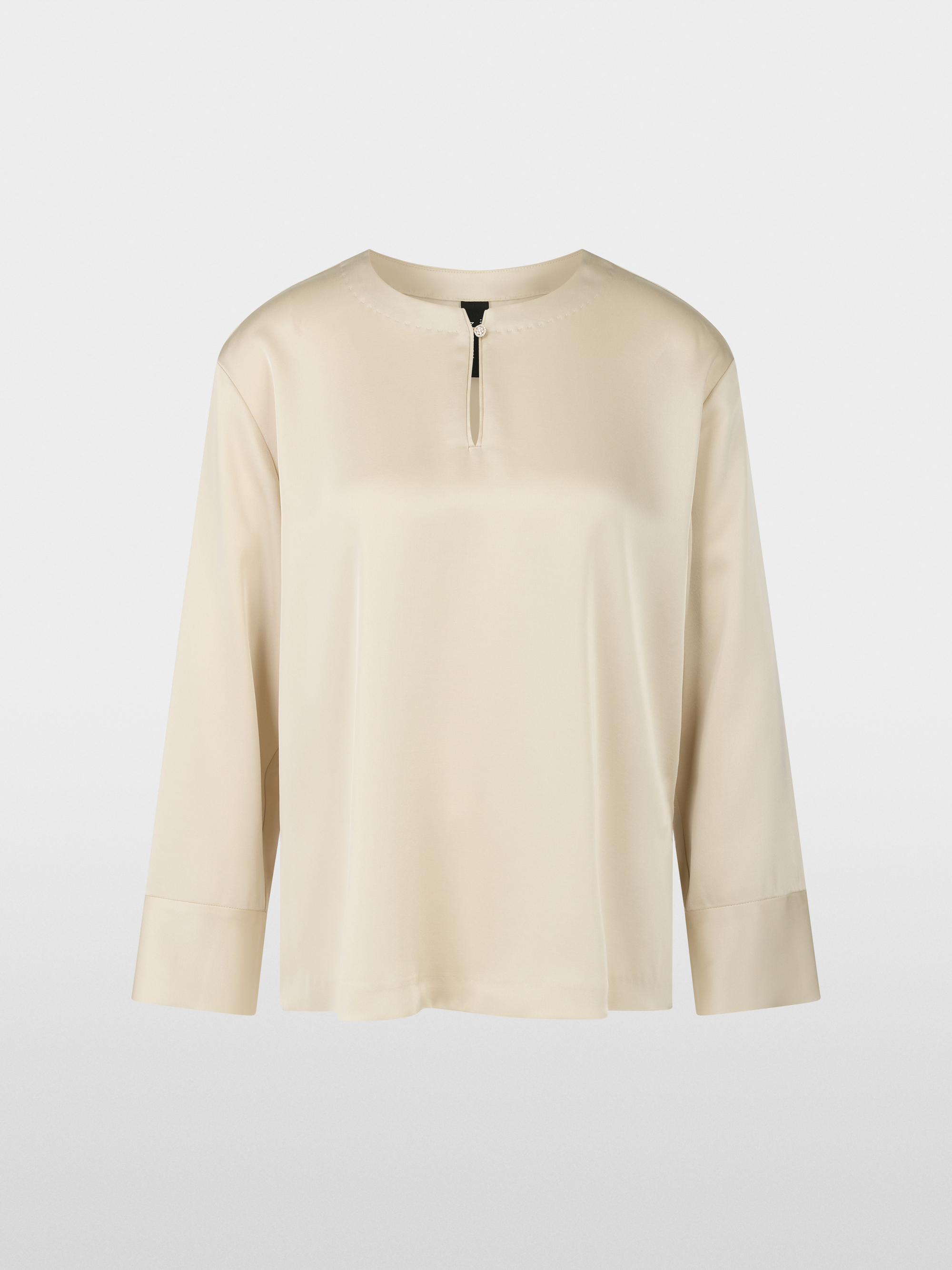 Marc-Cain Plain collarless blouse with glitter