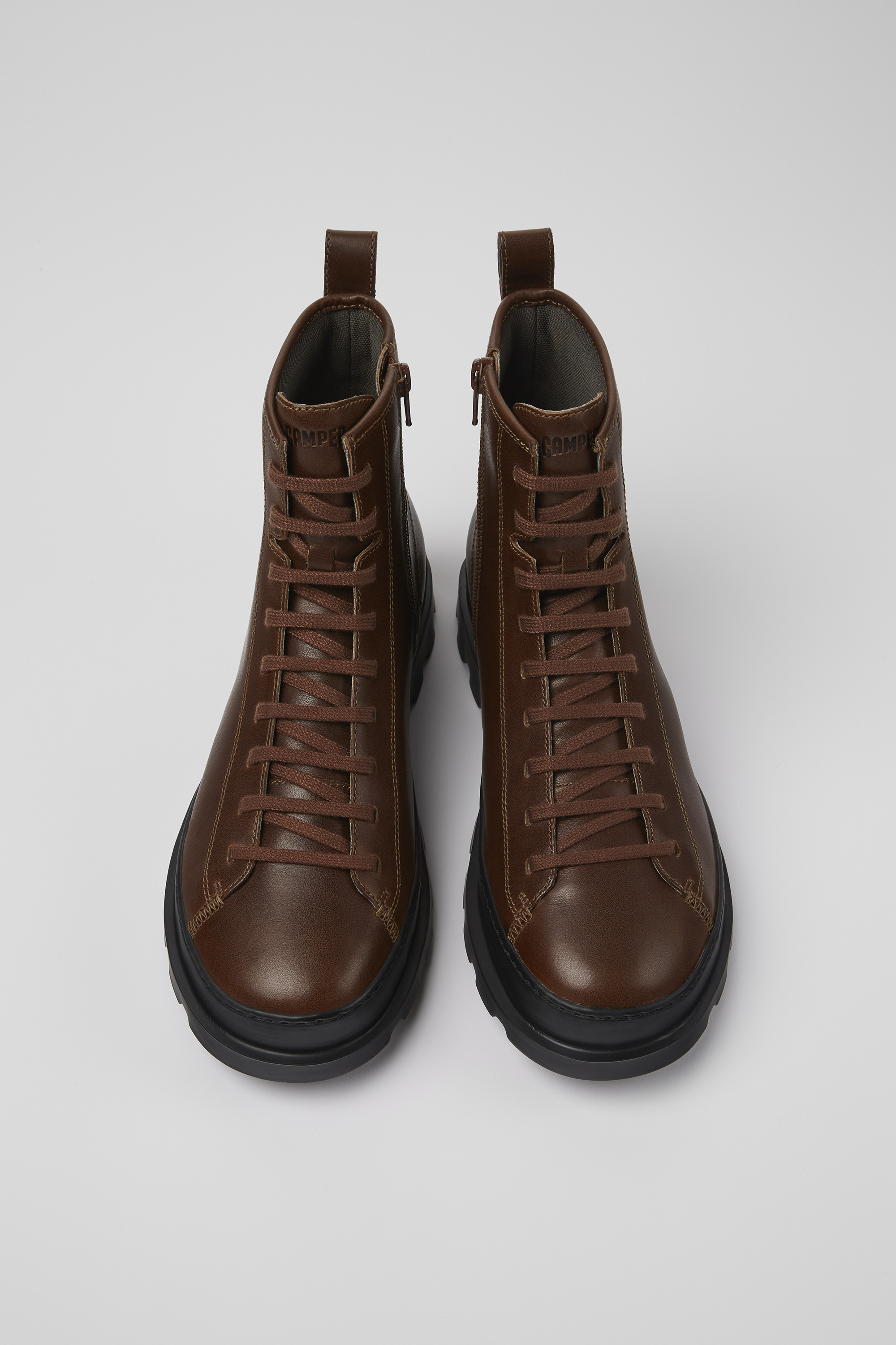 Brutus - Brown medium lace boot for men