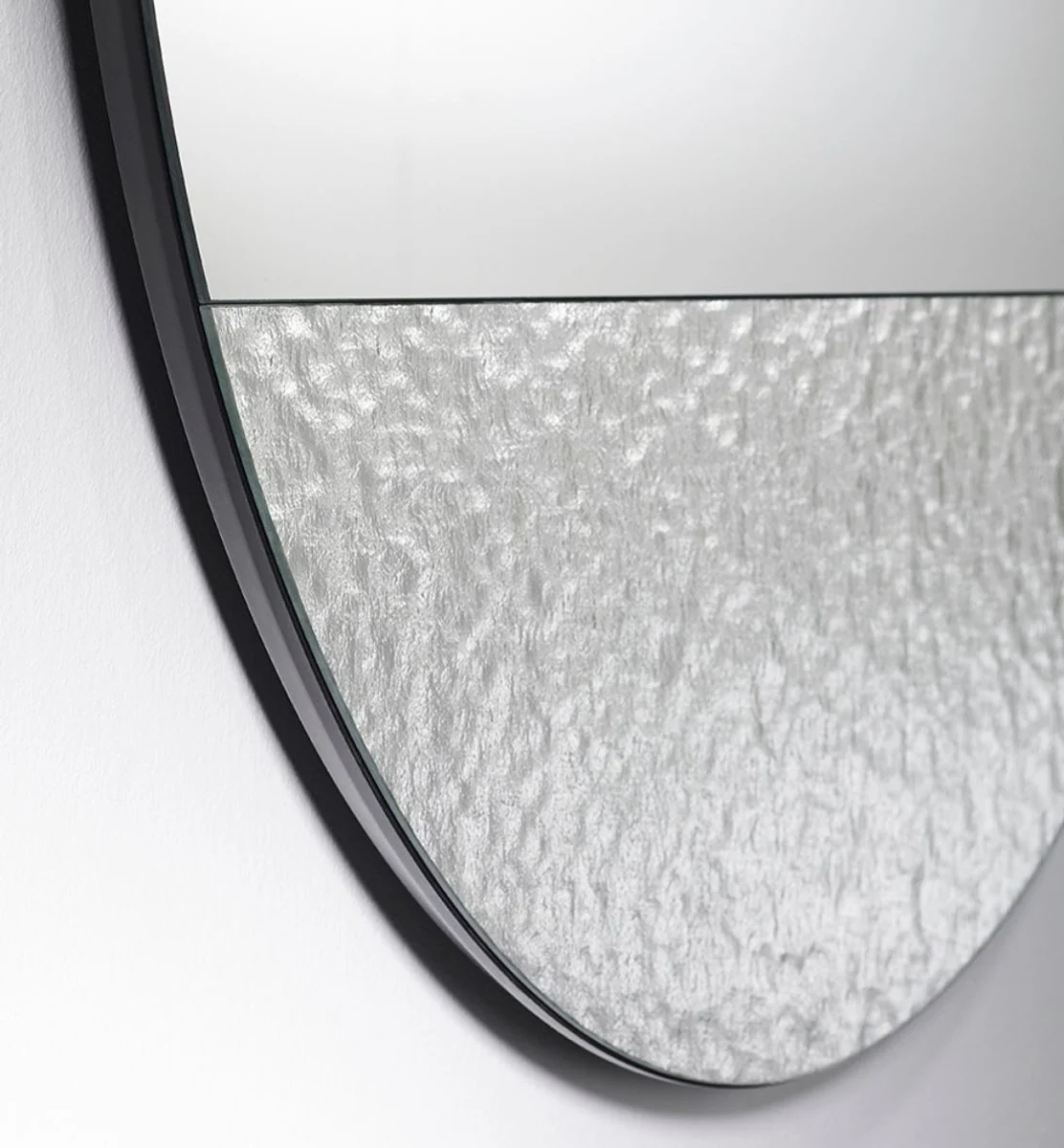 Casa Padrino espejo de pared de lujo ? 96 cm - Espejo redondo con superficie estructurada - Espejo de sal¨®n - Espejo de armario - Calidad de Lujo