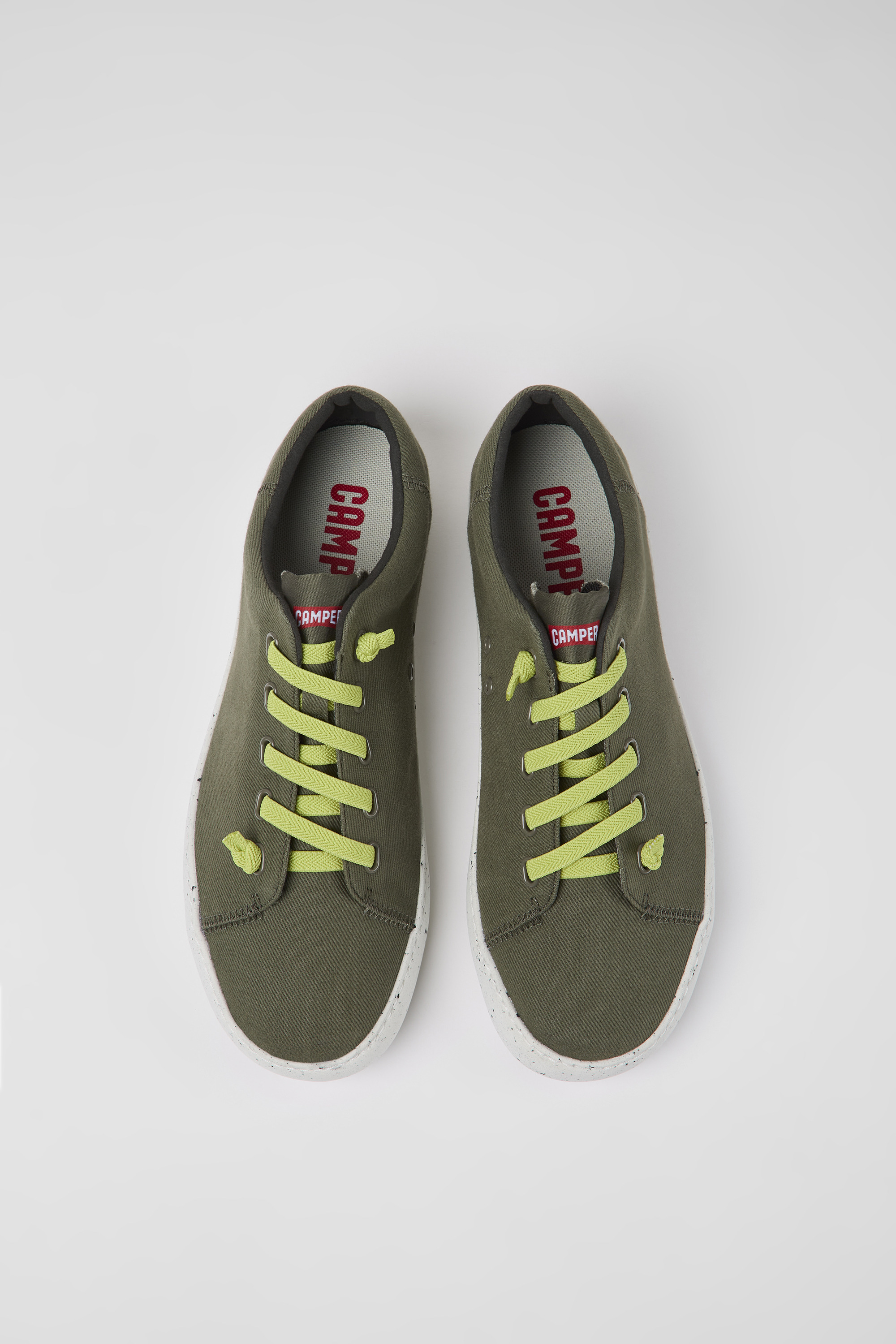 Peu Touring - Green textile sneakers for men