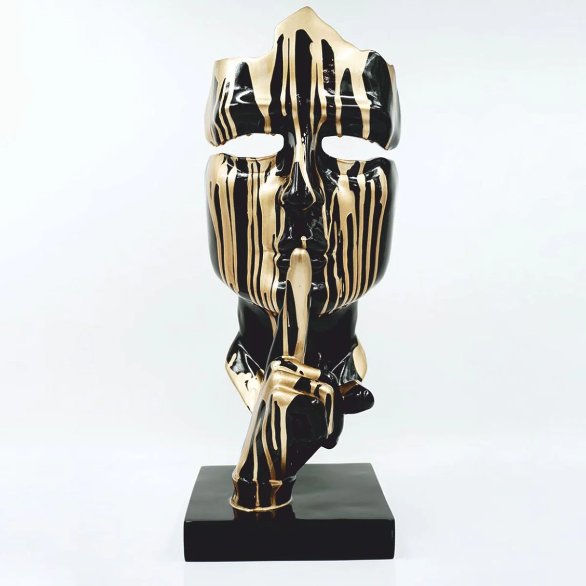 Casa Padrino escultura decorativa negro / oro A. 50 cm - Figuras decorativas