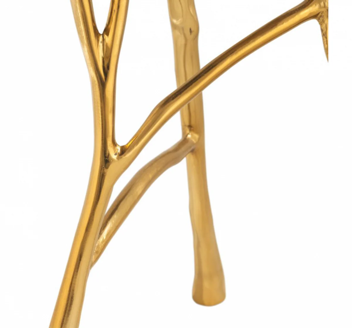 Casa Padrino luxury art deco designer side table gold with white marble top 50 x H 58 cm - Luxury Hotel Table