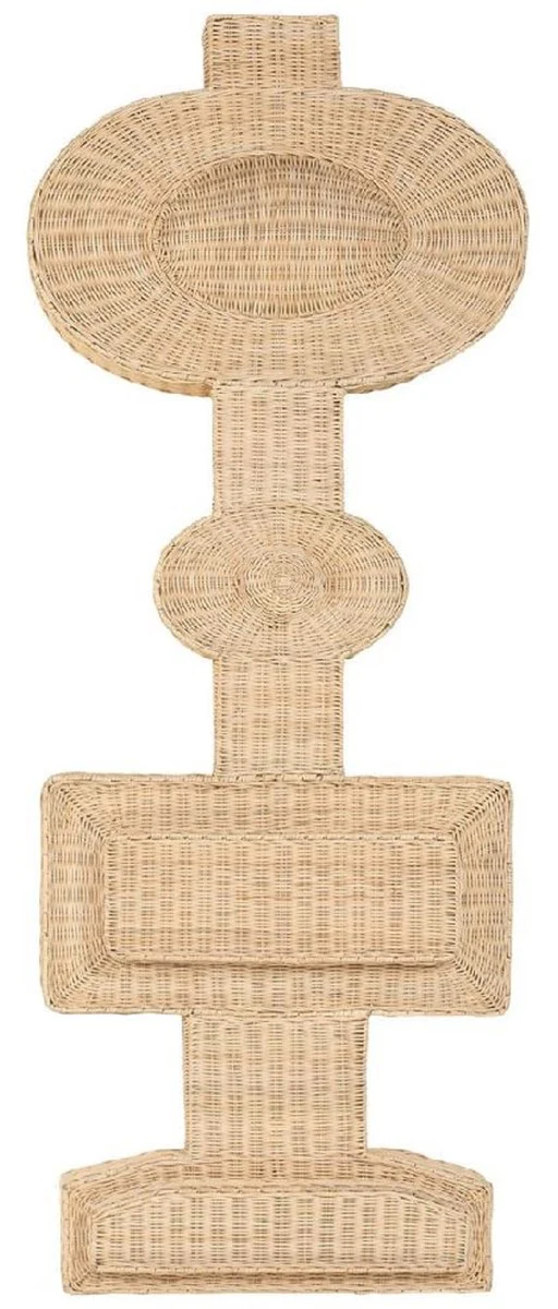 Casa Padrino lámpara de pared de diseño de lujo natural 81 x 15,5 x A. 207 cm - Lámpara de pared de ratán - Lámpara de pared de salón - Luces de lujo - Lámparas de pared de ratán