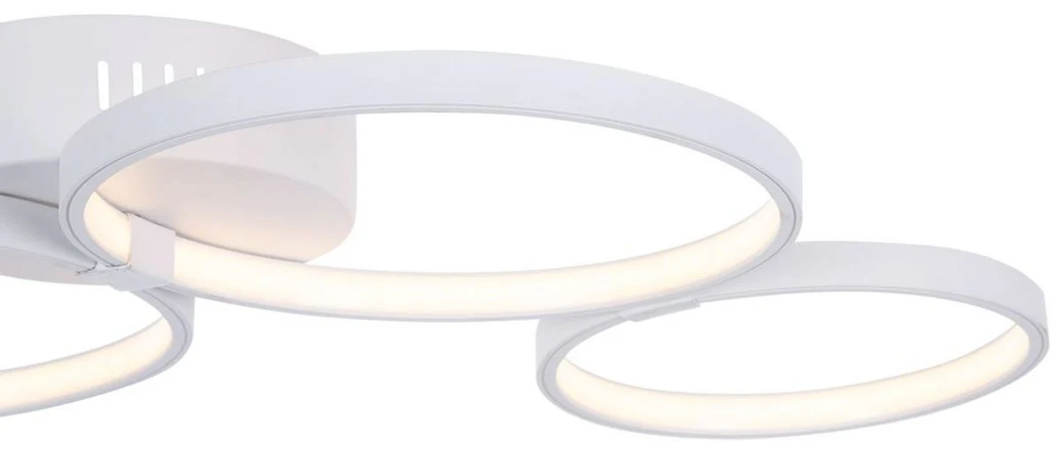 Casa Padrino aplique y luz de pared blanco 74 x 44 x H. 7 cm - Luz LED Moderna