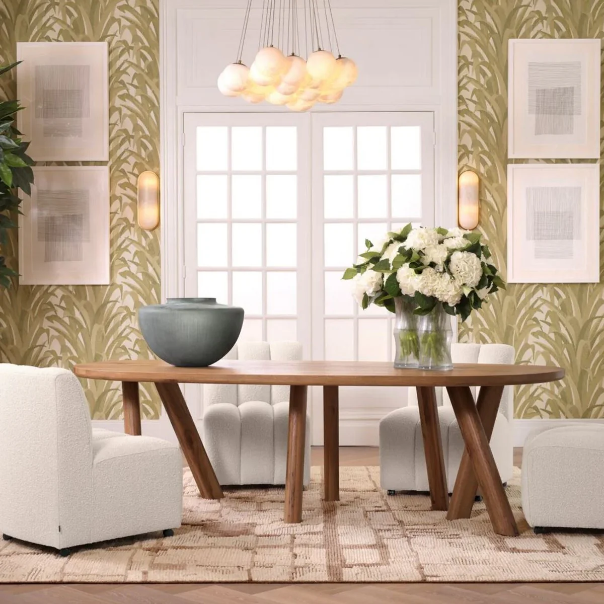 Casa Padrino mesa de comedor de lujo marr¨®n 259 x 109 x A. 76,5 cm - Mesa de cocina ovalada con tablero de roble macizo - Muebles de comedor - Muebles de cocina - Muebles de lujo