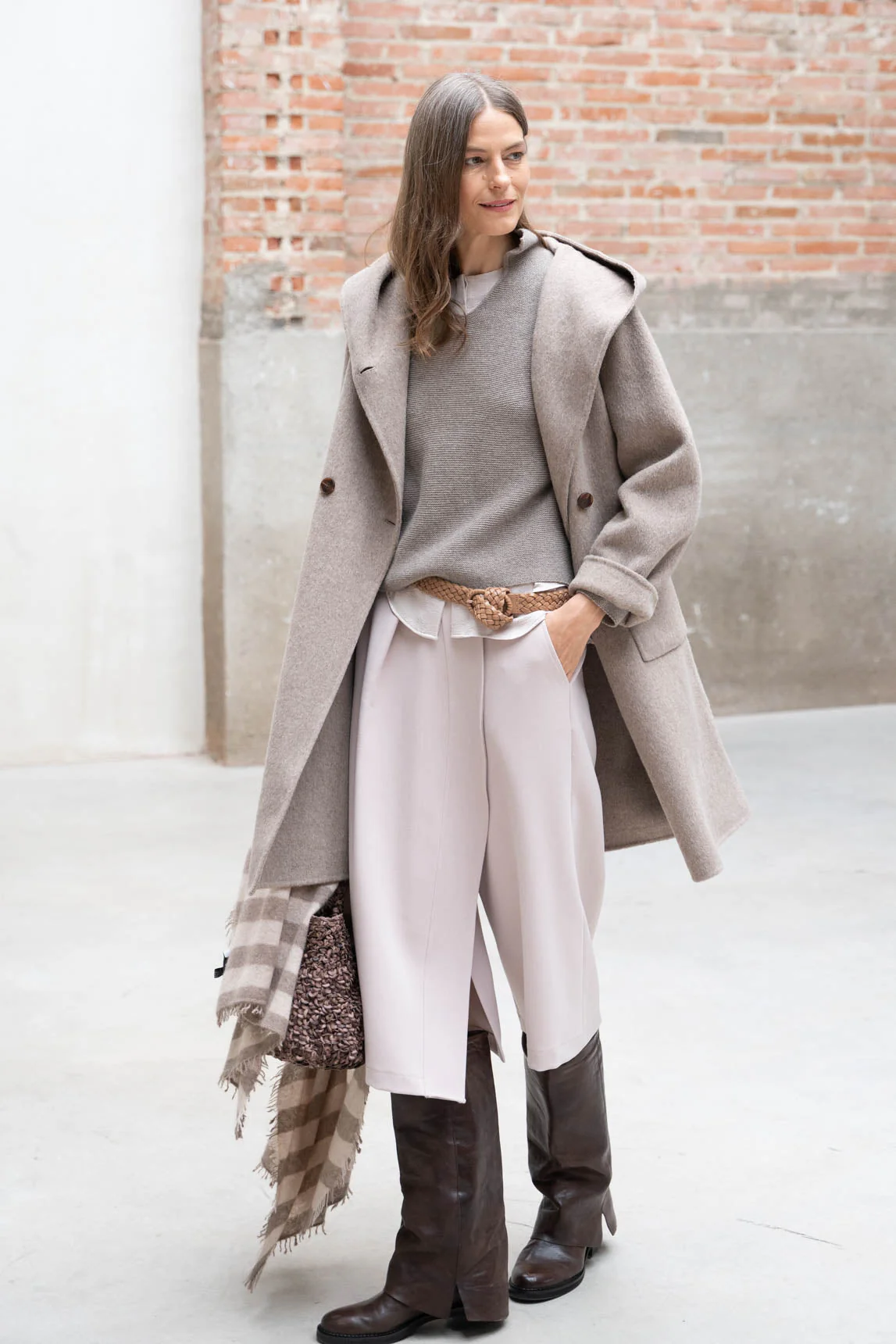 Rivera-spain Jersey lana cashmere Trento topo