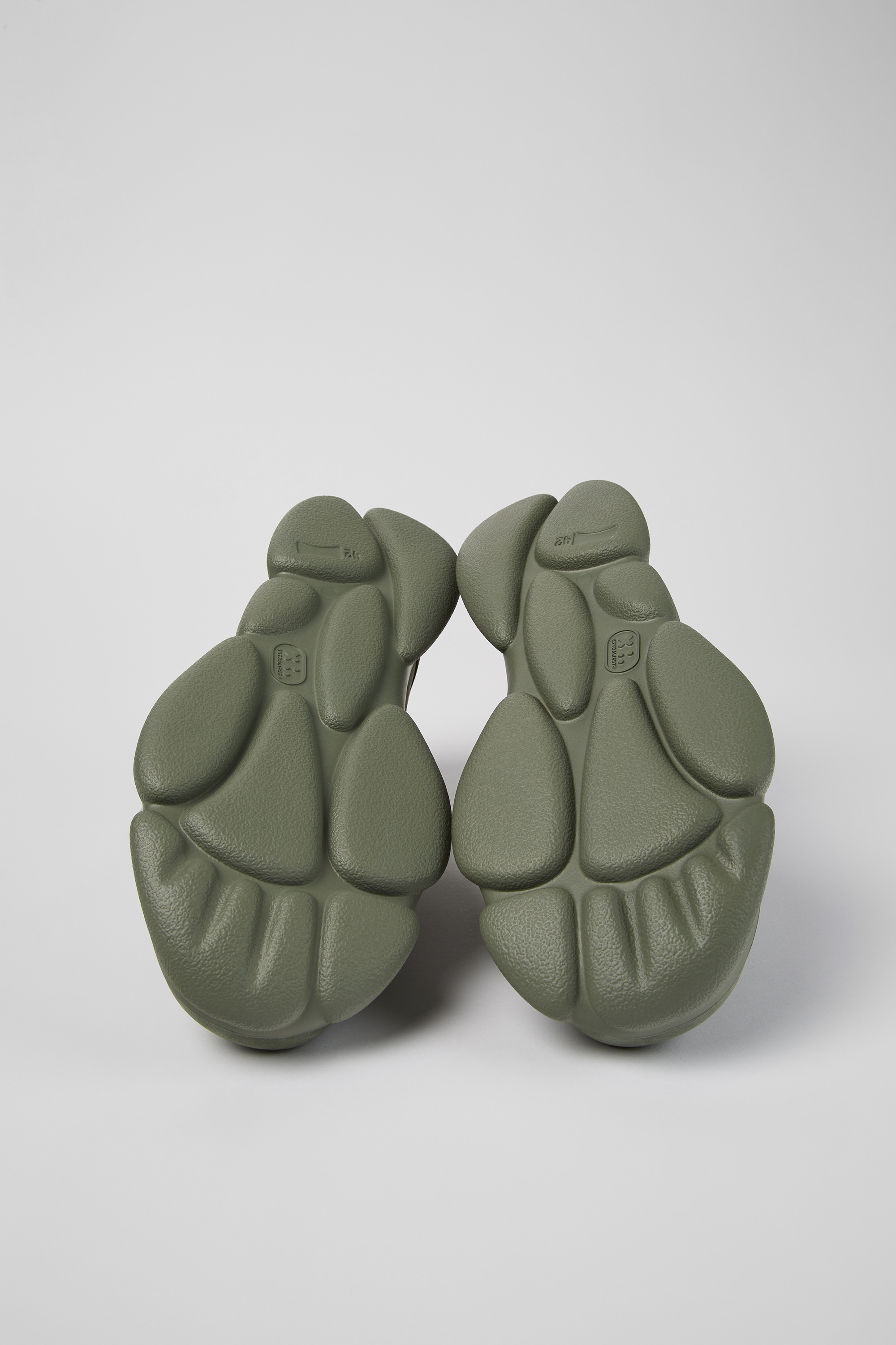 Karst - Green leather and recycled PET sneakers for men