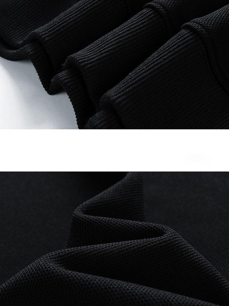 Relax Fit Contrast Waffle Polo Sweatshirt