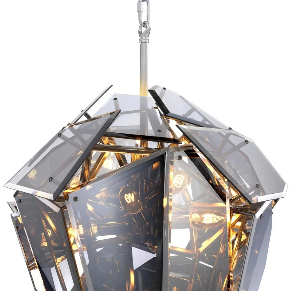 Casa Padrino araña de lujo plata / negro Ø 47 x H. 97 cm - Muebles de Diseño