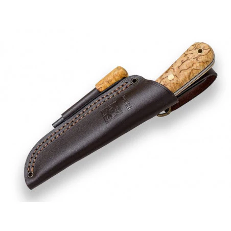 Joker Puukko abedul rizado - Cuchillo de supervivencia y bushcraft