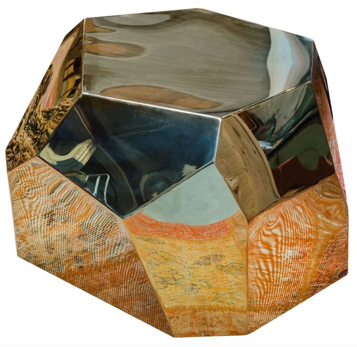 Casa Padrino dise?o mesa de sal¨®n / mesa auxiliar dorado 89 x 90 x H. 45 cm - Colecci¨®n de Dise?adores